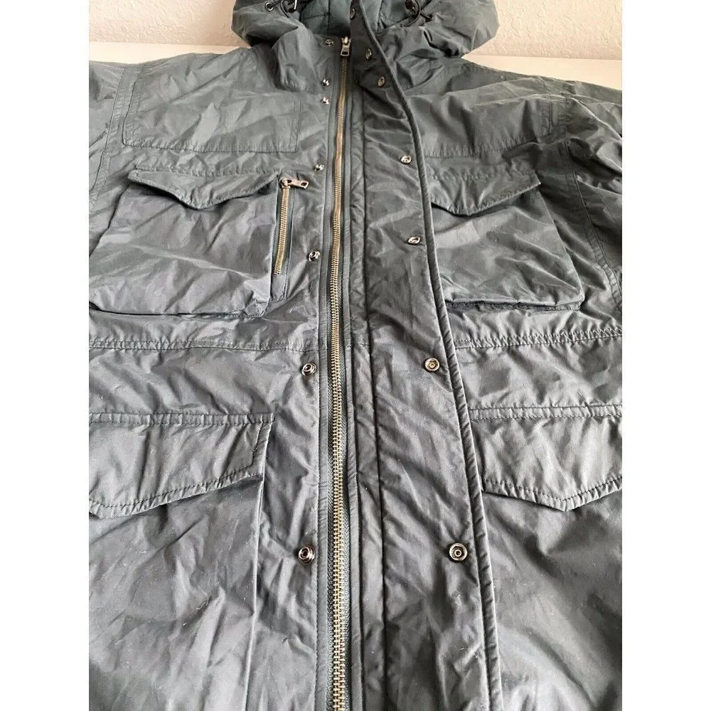 Armani Exchange Men’s Sz L Dark Forest Green 4 Pocket Utility Coat Fall 2014‎